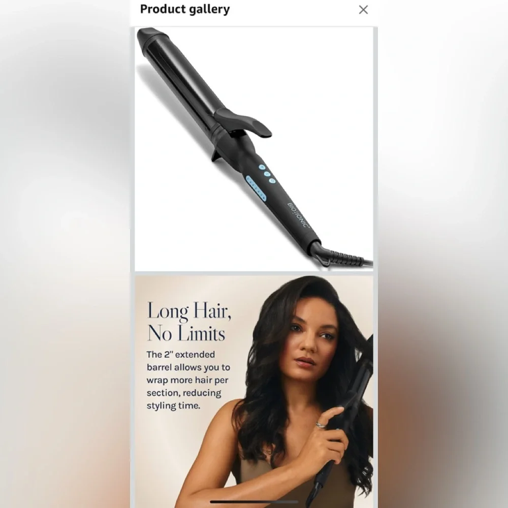 Bio Ionic Black Long Barrel Pro Curling Iron